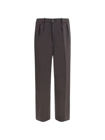 Nine In The Morning Kai Pleated Wide-leg Trousers In Brown