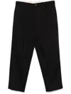 Nine In The Morning Relaxed-fit Black Trousers With Pleated Front Design In Black