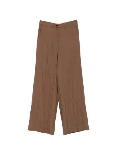 Nine In The Morning Karen Belt-loop Trousers In Brown