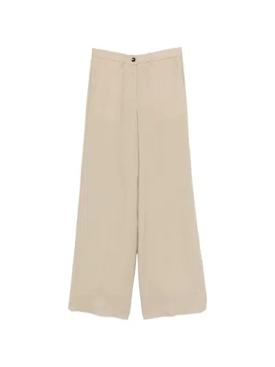Nine In The Morning Karen Button Palazzo Pants In Neutral