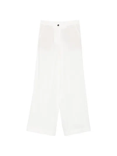Nine In The Morning Karen Button Trousers In White
