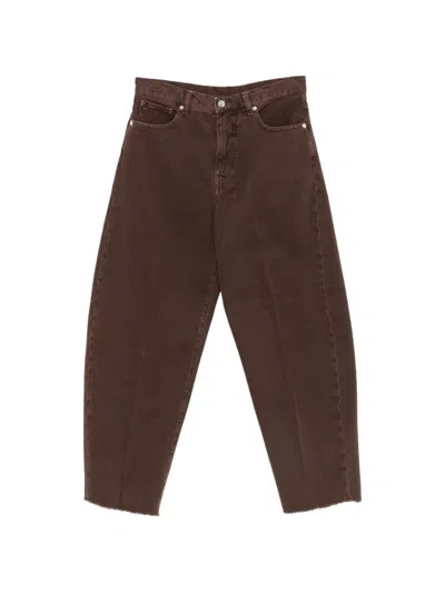 Nine In The Morning Karter Raw-cut Denim Jeans In Brown