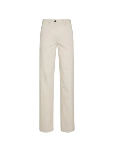 Nine In The Morning Logo Detail Trousers In White