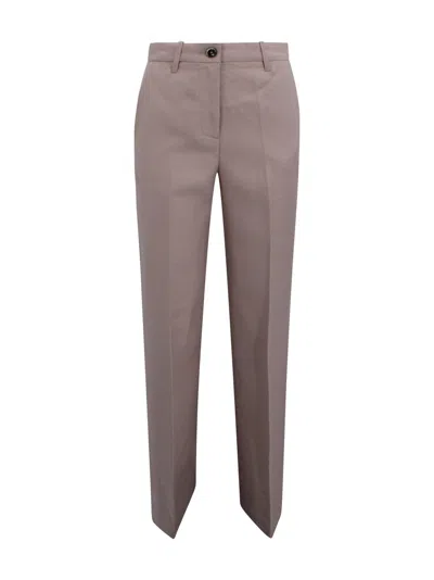Nine In The Morning Logo-detail Trousers In Brown