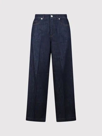 Nine In The Morning Lupe Palazzo Jeans In Blue
