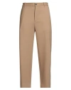 Nine In The Morning Man Pants Camel Size 32 Virgin Wool, Elastane In Sand