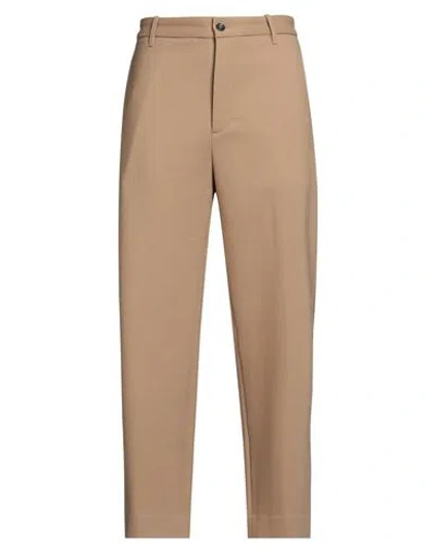 Nine In The Morning Man Pants Camel Size 32 Virgin Wool, Elastane In Sand