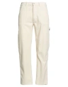 Nine In The Morning Man Pants Ivory Size 30 Cotton In White