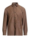 Nine In The Morning Man Shirt Light Brown Size L Wool In Brown