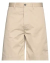 Nine In The Morning Cotton Blend Shorts In Beige