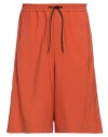 Nine In The Morning Man Shorts & Bermuda Shorts Rust Size 36 Polyester, Wool, Elastane In Red