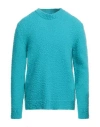 Nine In The Morning Man Sweater Turquoise Size L Virgin Wool In Blue