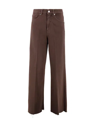 Nine In The Morning Mid-rise Trousers In Brown