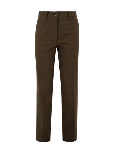 Nine In The Morning Mid-rise Trousers In Brown