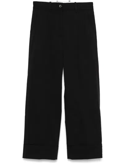 Nine In The Morning Mina Straight-leg Trousers In Black