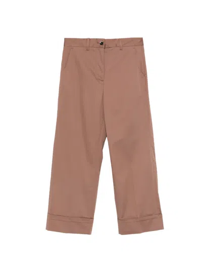 Nine In The Morning Mina Turned-up Trousers In Brown