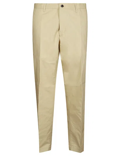 Nine In The Morning Mini Button-fastening Trousers With Back Pockets For Men In Brown