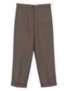 Nine In The Morning Montana Trousers With Check Pattern In Brown