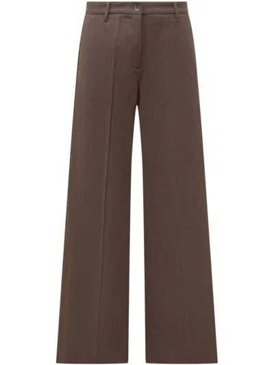 Nine In The Morning Nadia Palazzo Pants In Brown