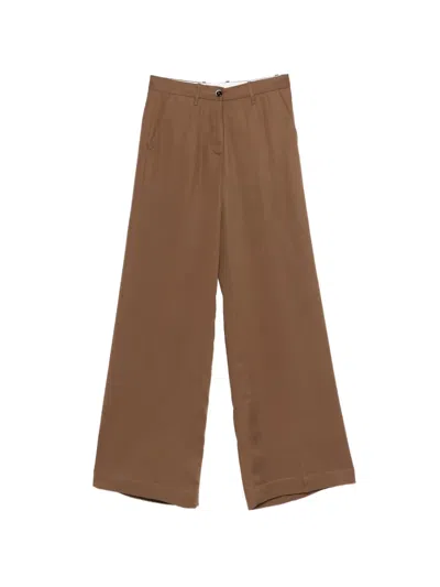 Nine In The Morning Nadia Palazzo Pants In Brown