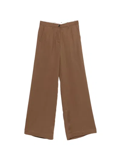Nine In The Morning Cotton Polyester Elastane Nadia Pants In Mocha