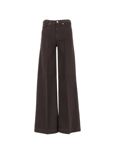 Nine In The Morning Nadia Wide-leg Jeans In Brown