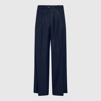 NINE IN THE MORNING NAVY WOOL PANTS