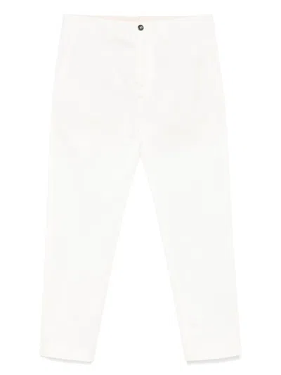Nine In The Morning Logo-label Corduroy Trousers In White