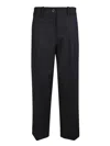 Nine In The Morning High-waisted Black Carrot Trousers In Black