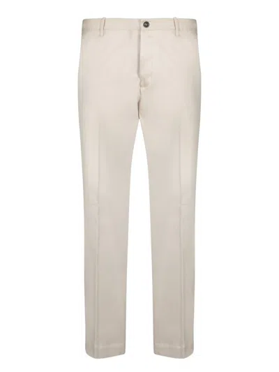 Nine In The Morning Tailored Beige Trousers With Classic Button Closure In Neutral