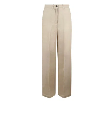 Nine In The Morning Pressed-crease Trousers In Beige