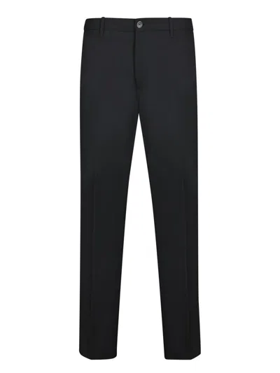 Nine In The Morning Straight Leg Trousers With Classic Waistband In Black