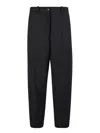 Nine In The Morning High-waisted Black Carrot Trousers In Black