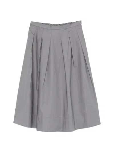 Nine In The Morning Nixie Pleated Midi Skirt In Gray
