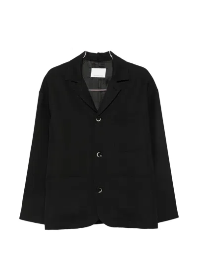 Nine In The Morning Notched-lapel Patch-pocket Jacket In Black
