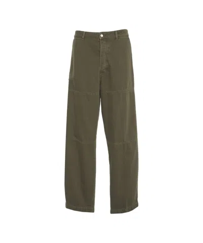 Nine In The Morning Olive Cargo Pants With Multiple Pockets In Green