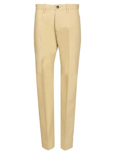 Nine In The Morning Pant Dritto Poeline Cot Trousers Beige In Yellow