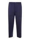 Nine In The Morning Button-fastening Cotton Trousers In Blue