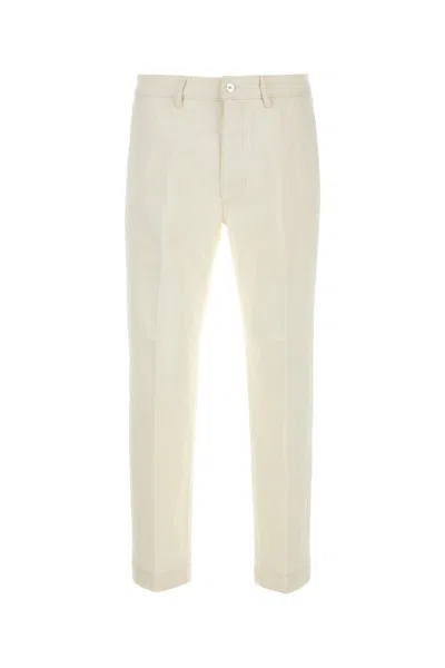 Nine In The Morning White Cotton Tim Pant