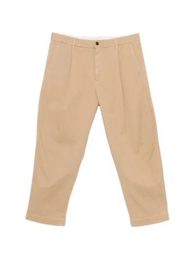 Nine In The Morning Pantaloni Beige Con Chiusura A Bottoni  In Neutral