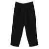 Nine In The Morning Relaxed-fit Black Trousers With Pleated Front Design In Black