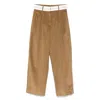 Nine In The Morning Pleated Corduroy Trousers In Brown