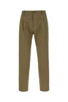 Nine In The Morning Solid Color Slim Fit Pants With Belt Loops In Olives
