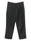 Nine In The Morning Pinstripe Pleated Trousers In Black