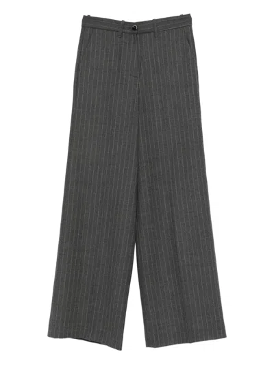 Nine In The Morning Pinstripe-print Trousers In Gray