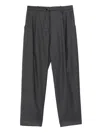 Nine In The Morning Pleat-detail Trousers In Gray