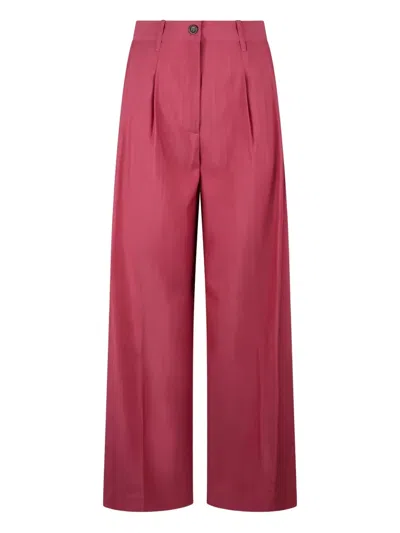 Nine In The Morning Pleat-detailing Trousers In Pink & Purple