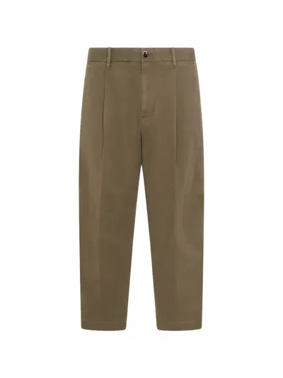 Nine In The Morning Pleat-detail Trousers In Green