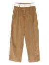 Nine In The Morning Pleated Corduroy Trousers In Brown