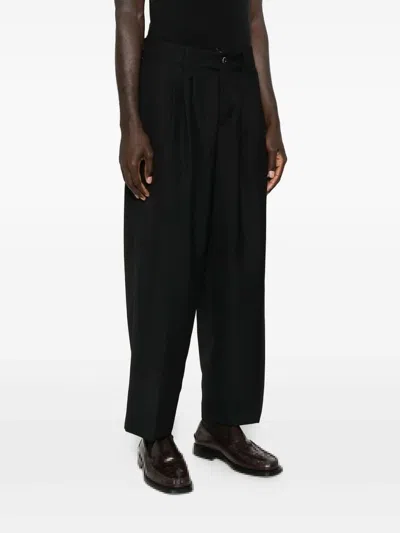 Nine In The Morning Pleated-front Trousers In Black